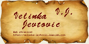 Velinka Jevtović vizit kartica